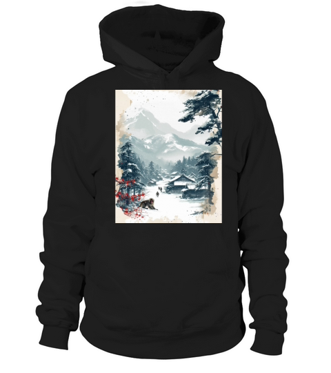 Vintage Animal Macaque Winter Monkey Japanese Art Hoodie Unisex