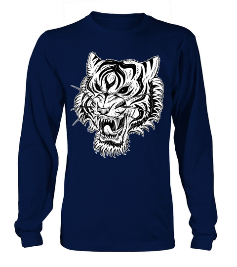 Dark Angry Tiger Sideview Long sleeved Unisex