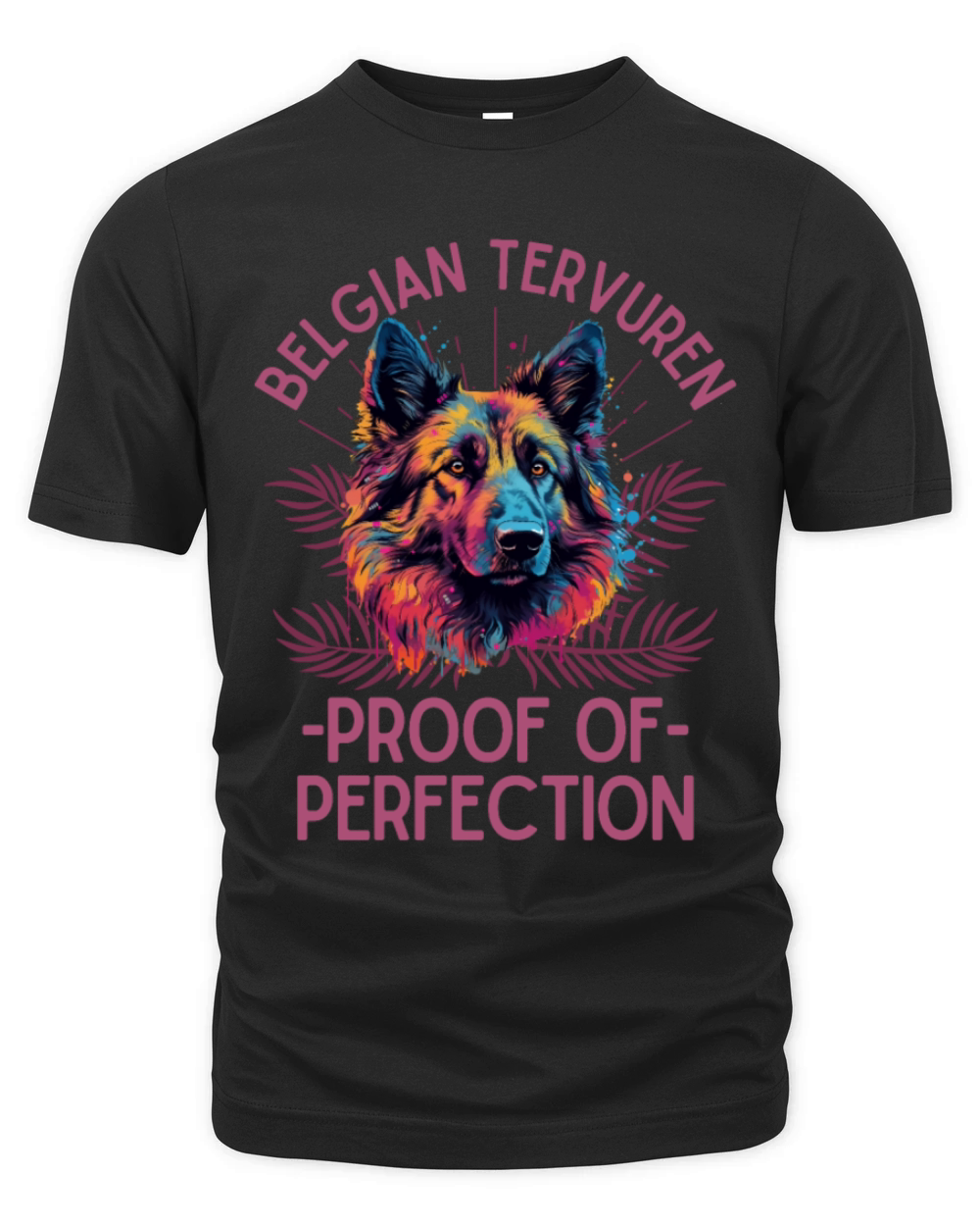 Colorful Belgian Tervuren Organic Unisex T-shirt