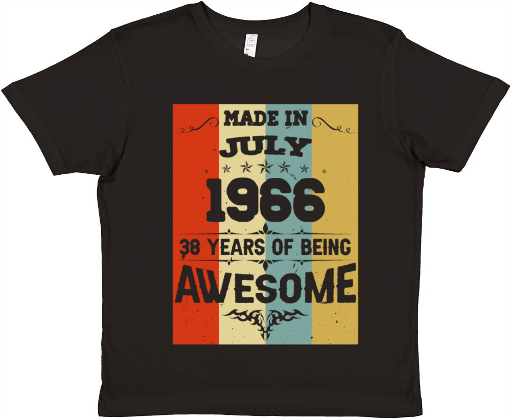 July 1966 Vintage Birthday Present Premium Kids Crewneck T-shirt