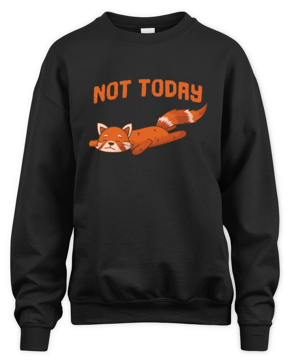 red Panda Not Today Bear Cat Bamboo Unisex Premium Crewneck Sweatshirt