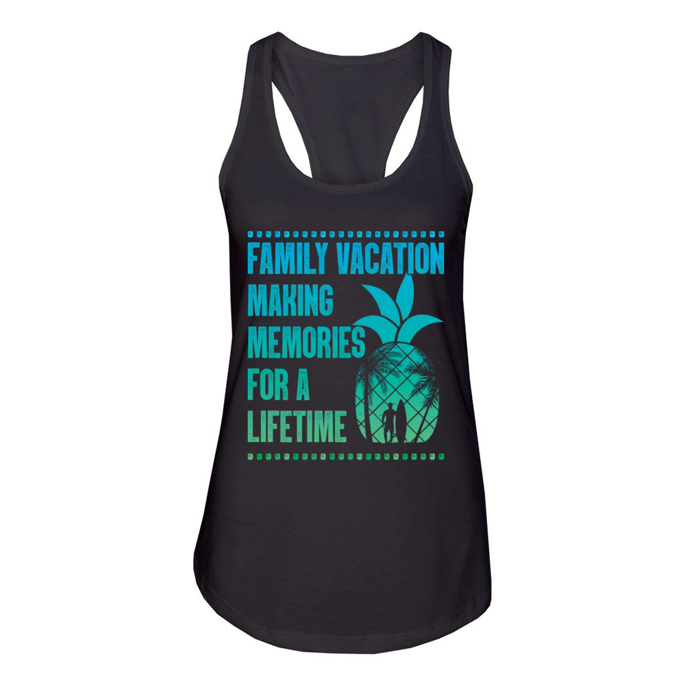 Summer Family Vacation Making Memories Women's Racerback Tank