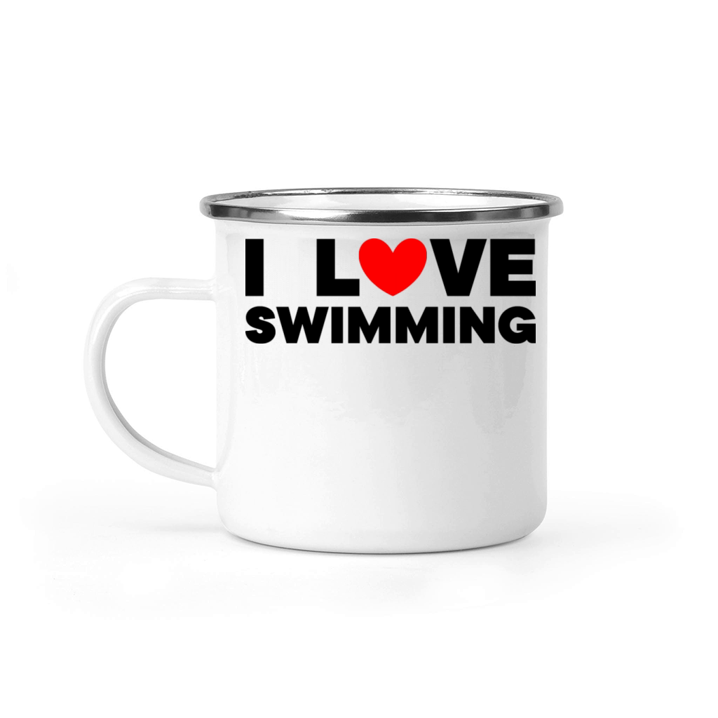 I love swimming Camping Mug