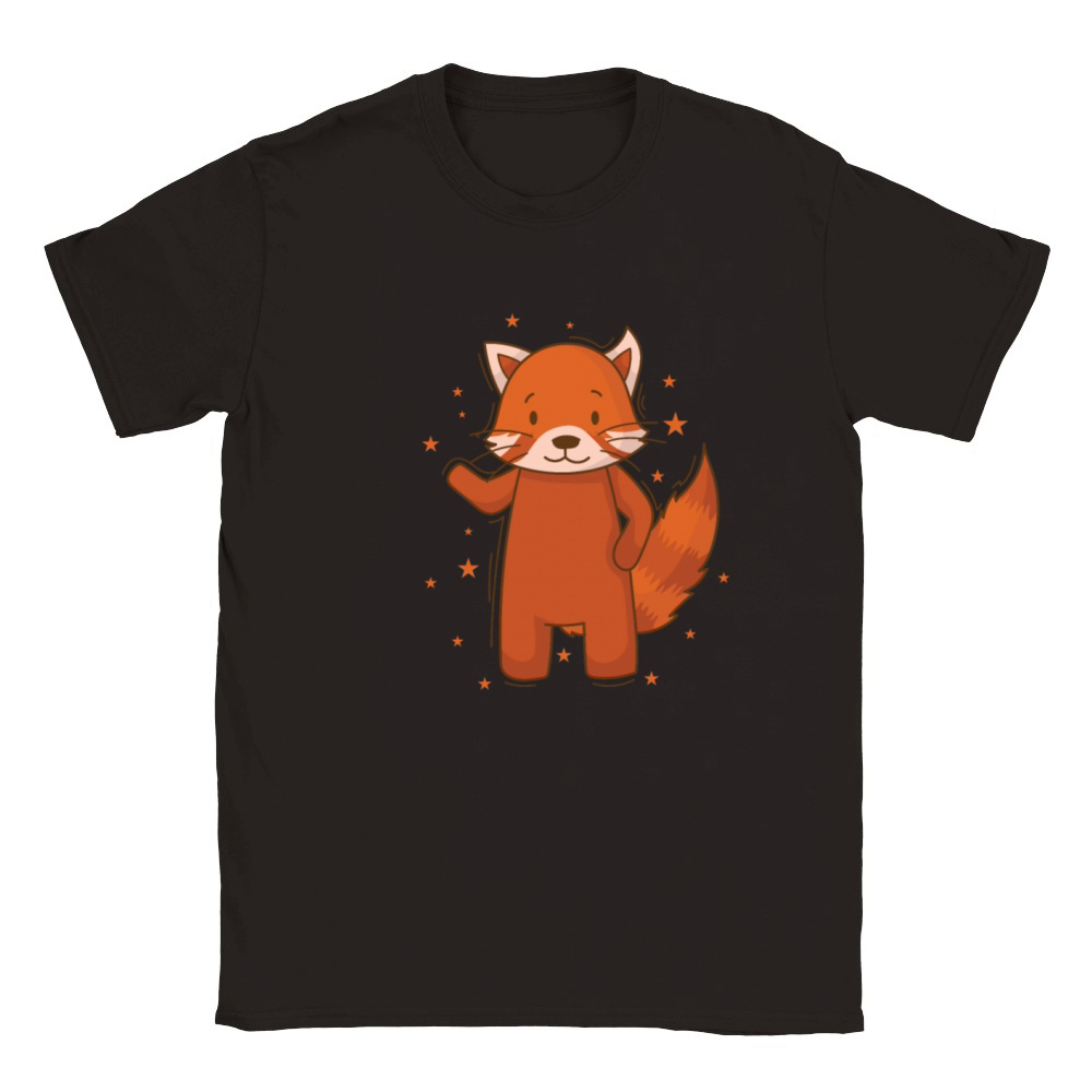 Ailuridae Waving Bear Cat lesser Panda Classic Kids Crewneck T-shirt