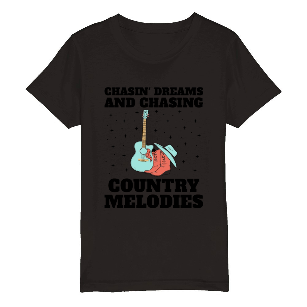 County Music Vintage Music Lover Western Country C Organic Kids Crewneck T-shirt