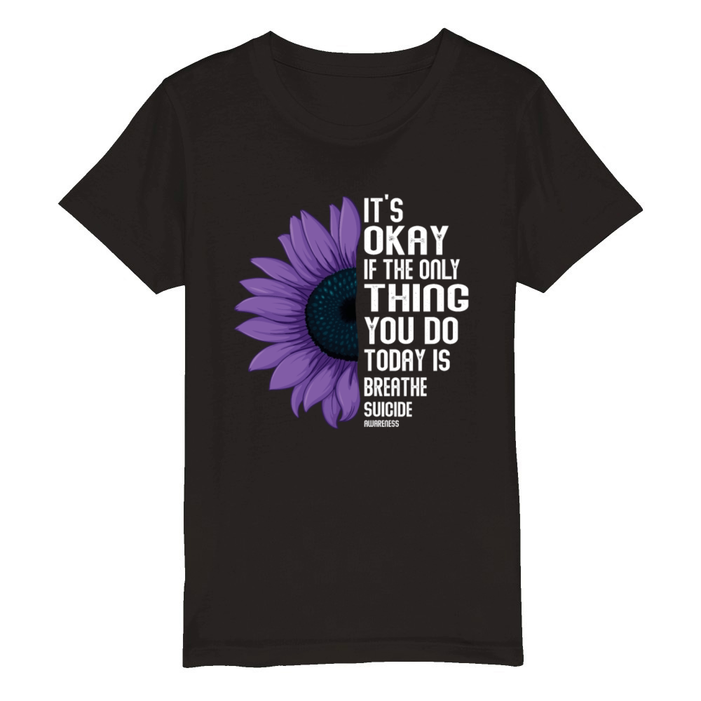 Suicide Prevention Awareness Organic Kids Crewneck T-shirt
