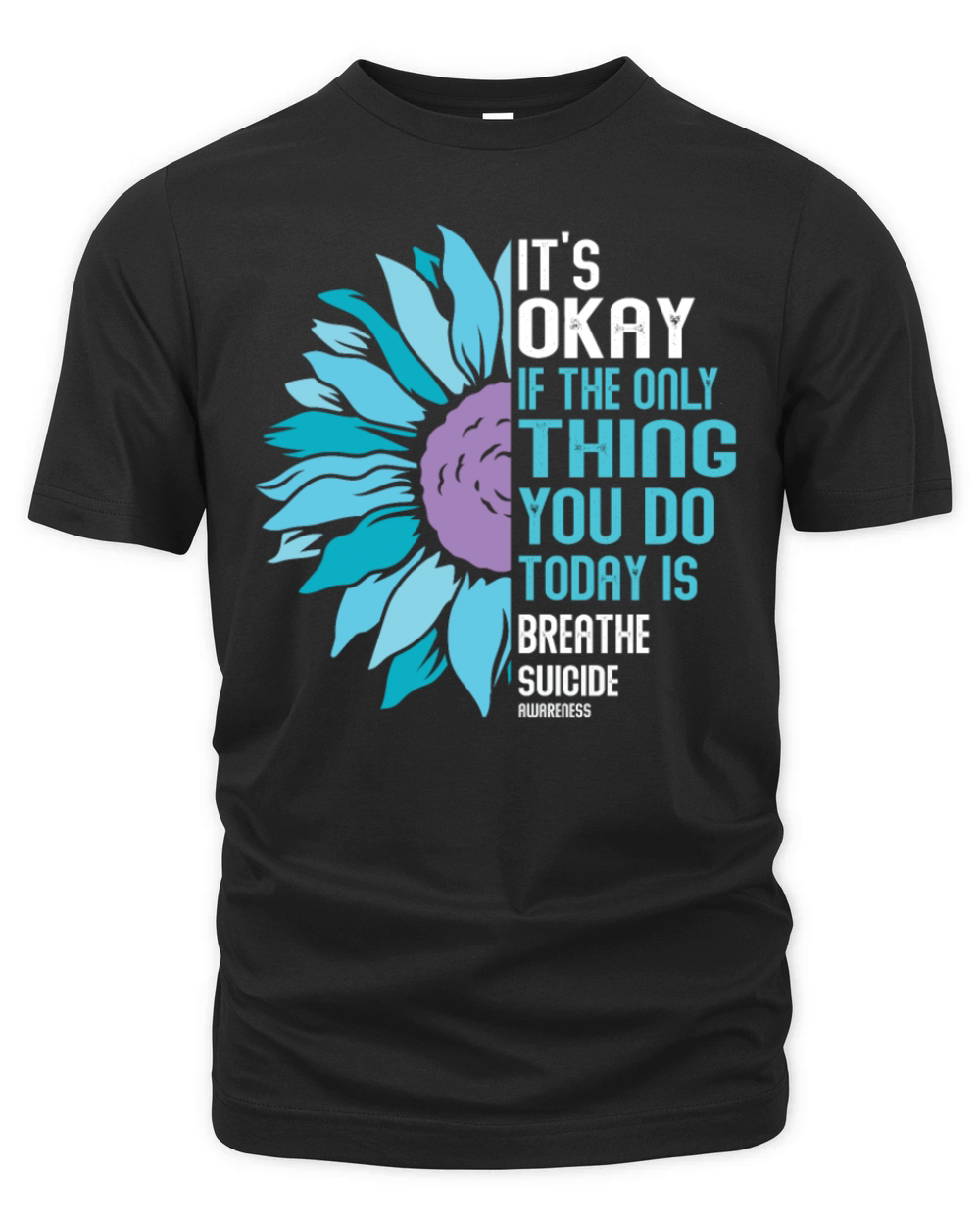 Mental Health Warrior Purple and Teal Organic Unisex T-shirt
