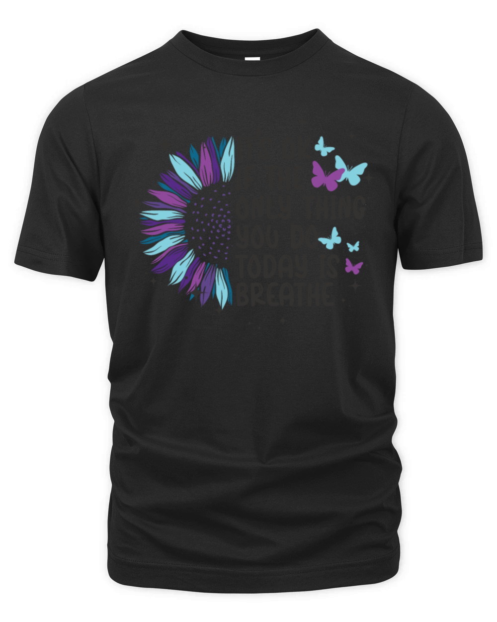 Mental Health Warrior Purple and Teal Organic Unisex T-shirt