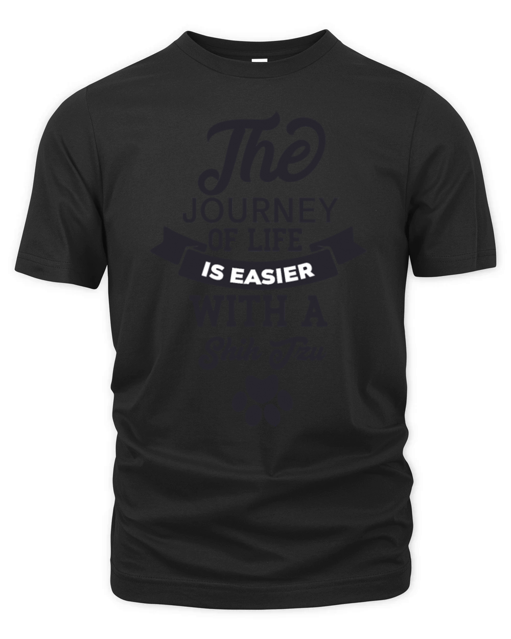 The Journey of Life is Easier with a Shih Tzu Organic Unisex T-shirt