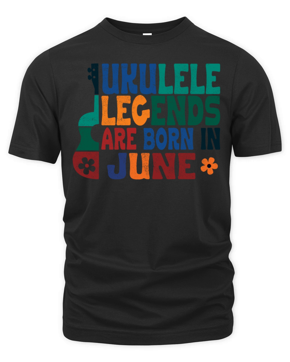 Ukulele Legends are born in June Organic Unisex T-shirt