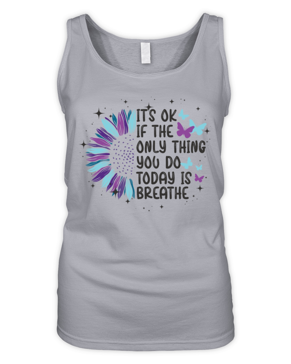 Mental Health Warrior Purple and Teal Organic Women's Tank Top