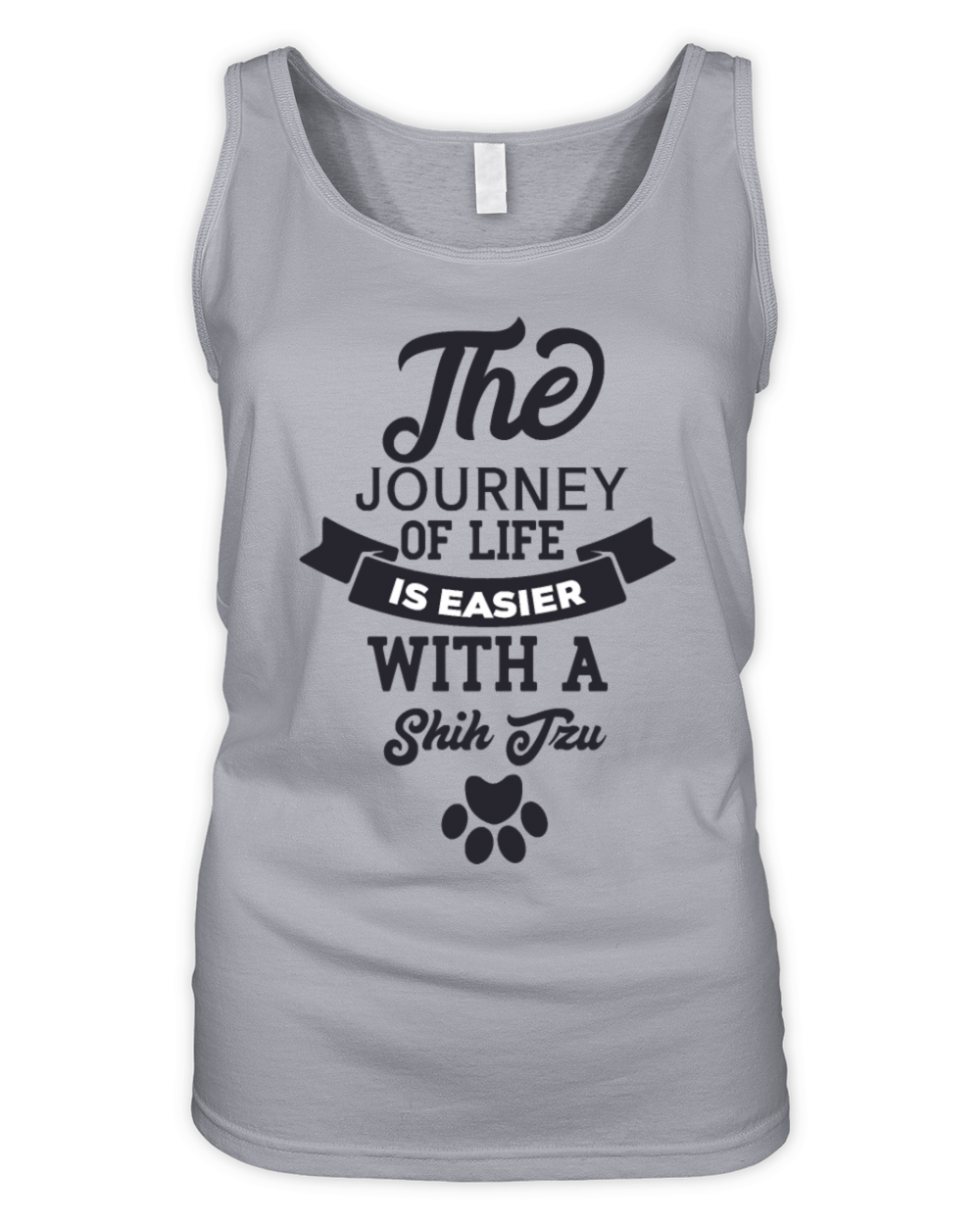 The Journey of Life is Easier with a Shih Tzu Organic Women's Tank Top