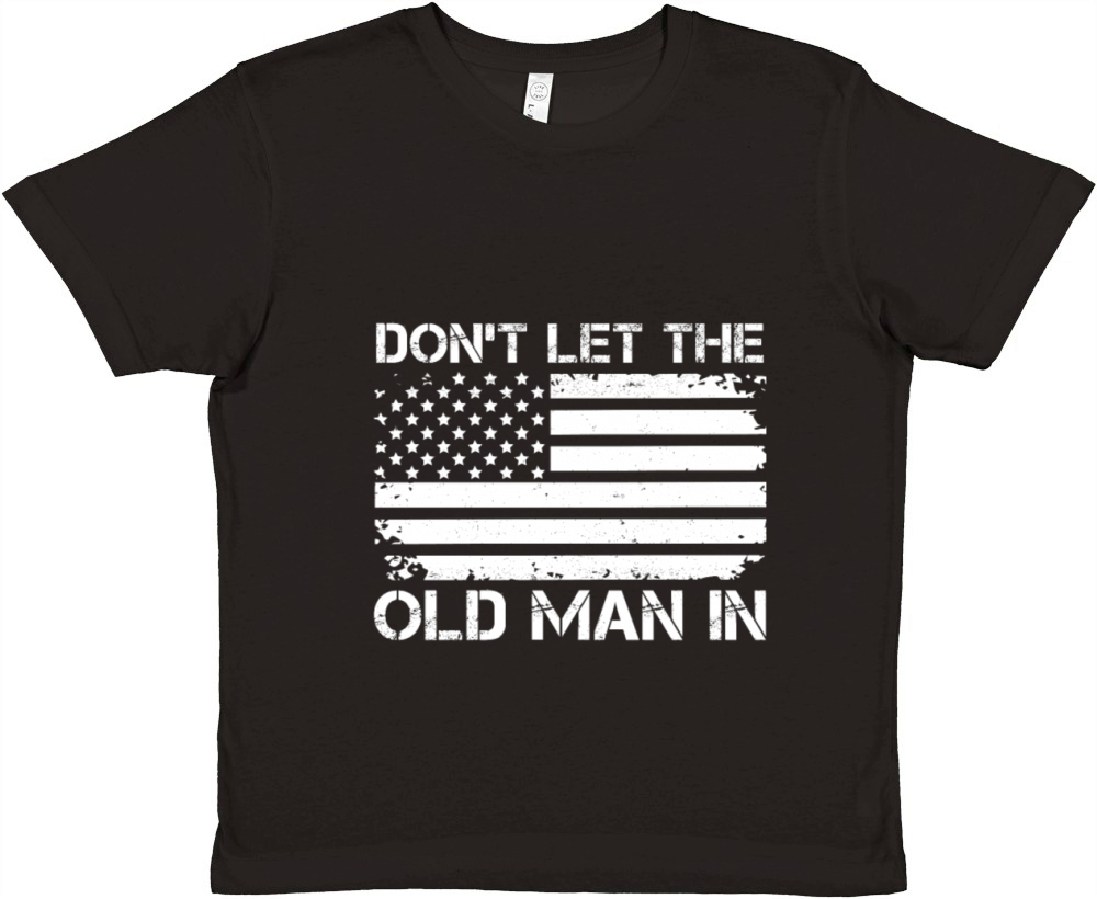 Retro Dont let the old man in Vintage USA Flag Premium Kids Crewneck T-shirt
