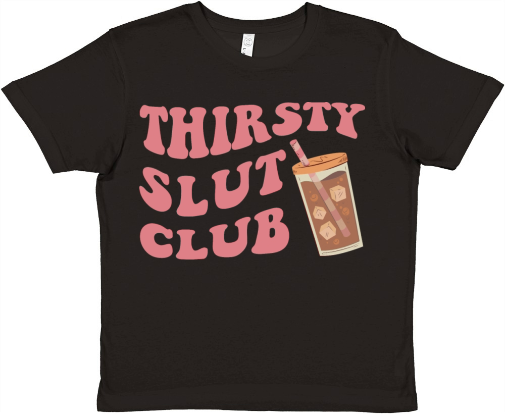 THIRSTY SLUT CLUB Premium Kids Crewneck T-shirt