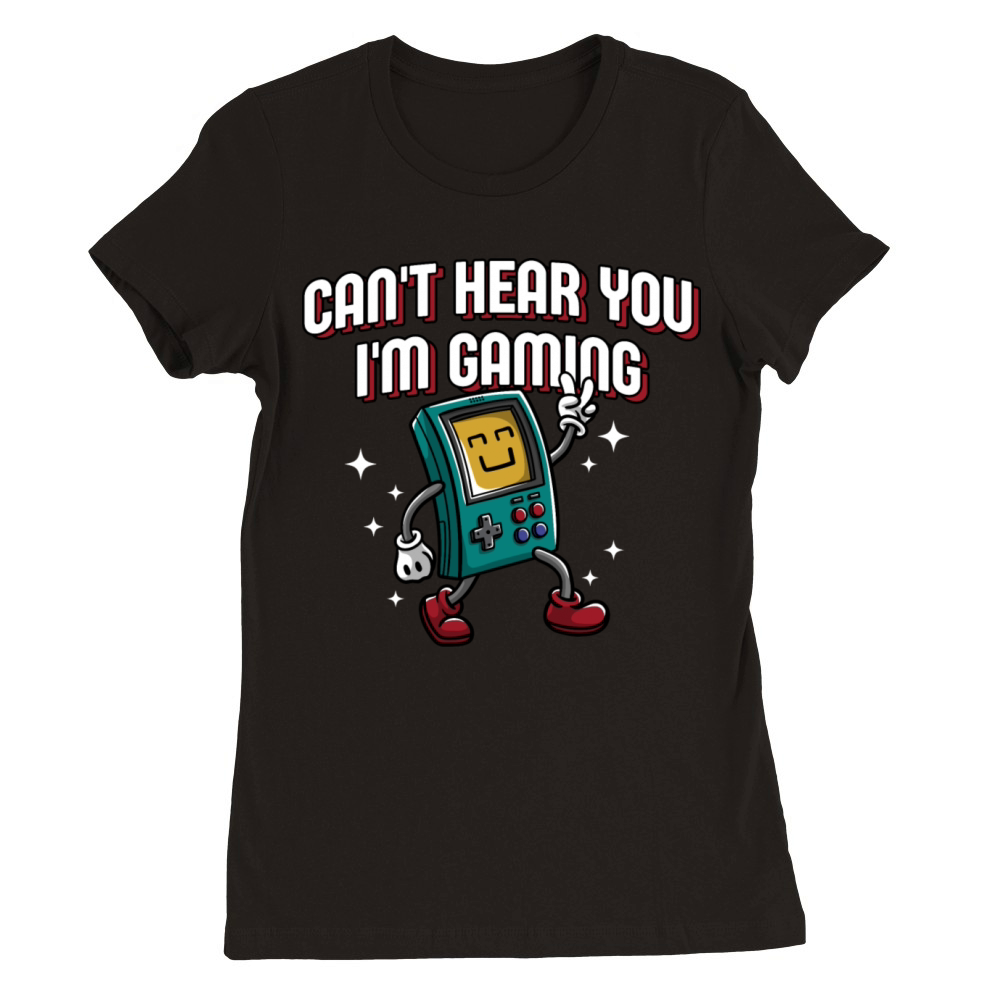 Cant Hear You Im Gaming Introvert Gamer Antisocial Premium Womens Crewneck T-shirt