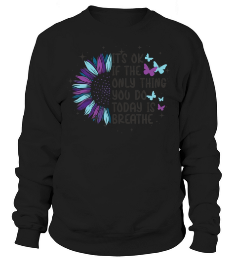 Mental Health Warrior Purple and Teal Sweatshirt Unisex