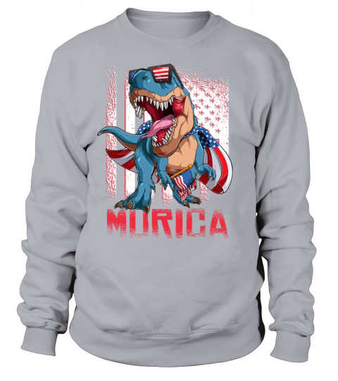 Murica 4th of July pride tee with rex Sweatshirt Unisex
