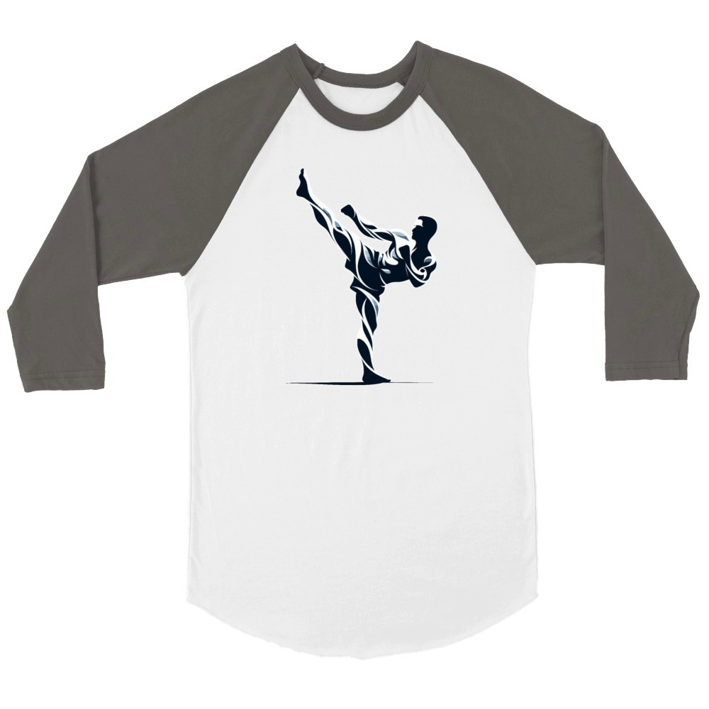 Muay Thai Fighter Design Unisex ¾ sleeve Raglan T-shirt