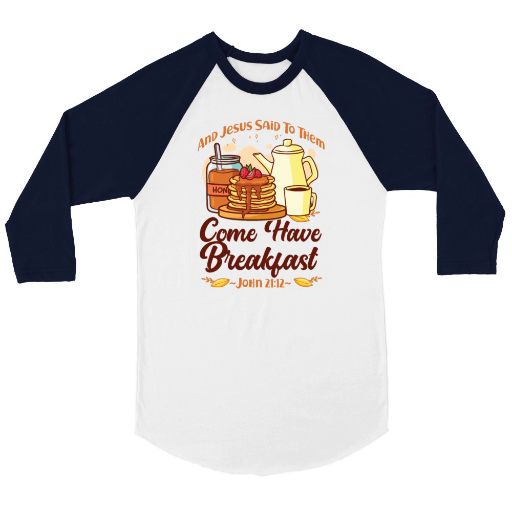 Pancake Lover Kids Bible Quote Unisex ¾ sleeve Raglan T-shirt