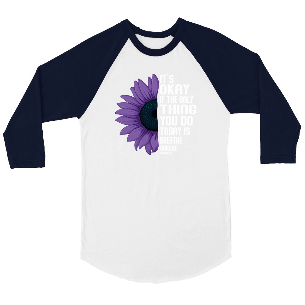 Suicide Prevention Awareness Unisex ¾ sleeve Raglan T-shirt