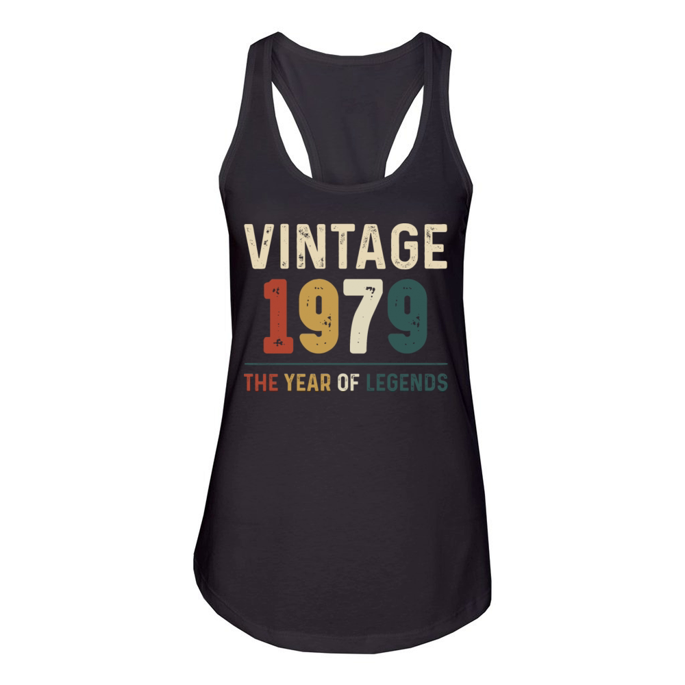 45 Years Old Vintage 1979 45th Birthday Gifts Women's Racerback Tank