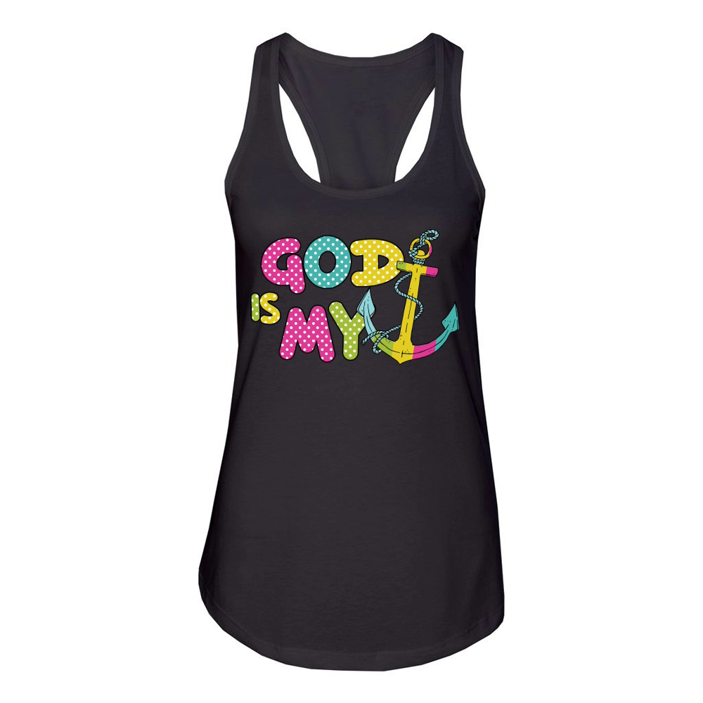 God is My Anchor Women's Racerback Tank