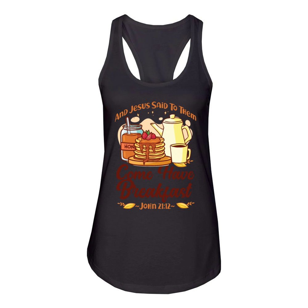 Pancake Lover Kids Bible Quote Women's Racerback Tank