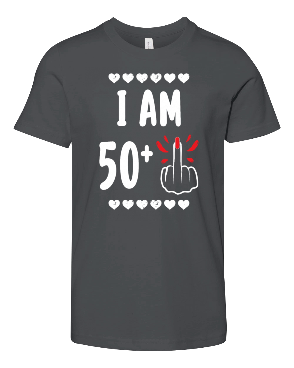 I Am 50 Plus Middle Finger Funny 51St Birthday Youth Unisex Jersey Tee