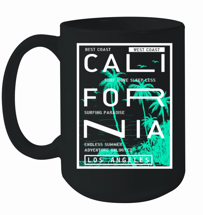 California Surfing Paradise Summer Lover Gift Ceramic Mug
