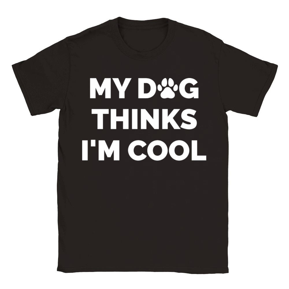 My Dog Thinks Im Cool II Classic Kids Crewneck T-shirt