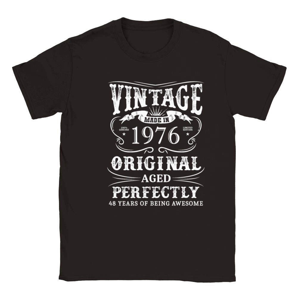 Vintage Made In 1976 48 Years Of Being Awesome Classic Kids Crewneck T-shirt