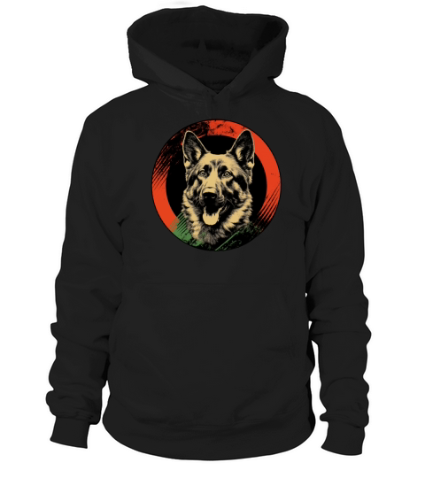 German Shepherd Funny Dog Vintage Retro German Hoodie Unisex