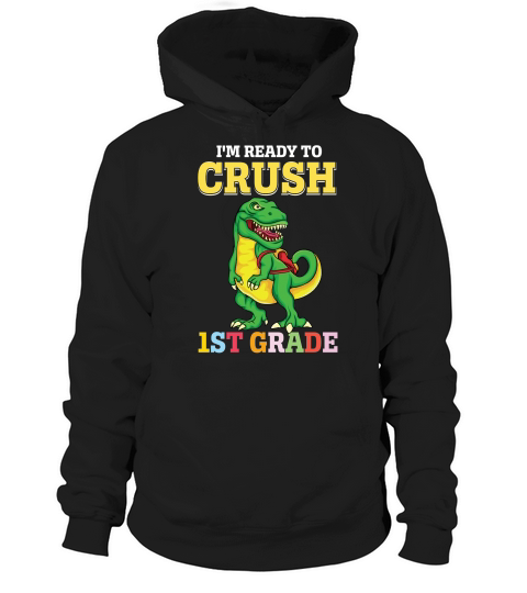 T rex Dinosaur Back to School 1st grade Hoodie Unisex