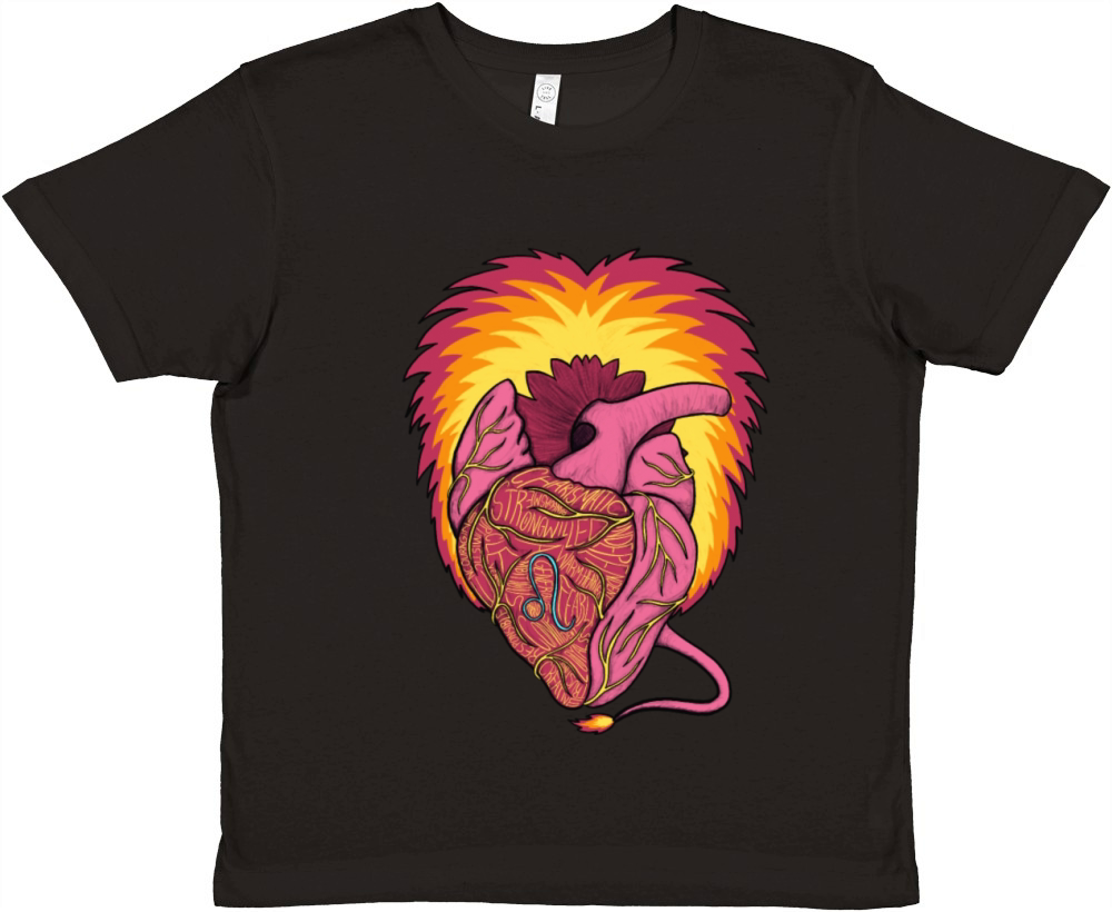 Leo Heart Premium Kids Crewneck T-shirt
