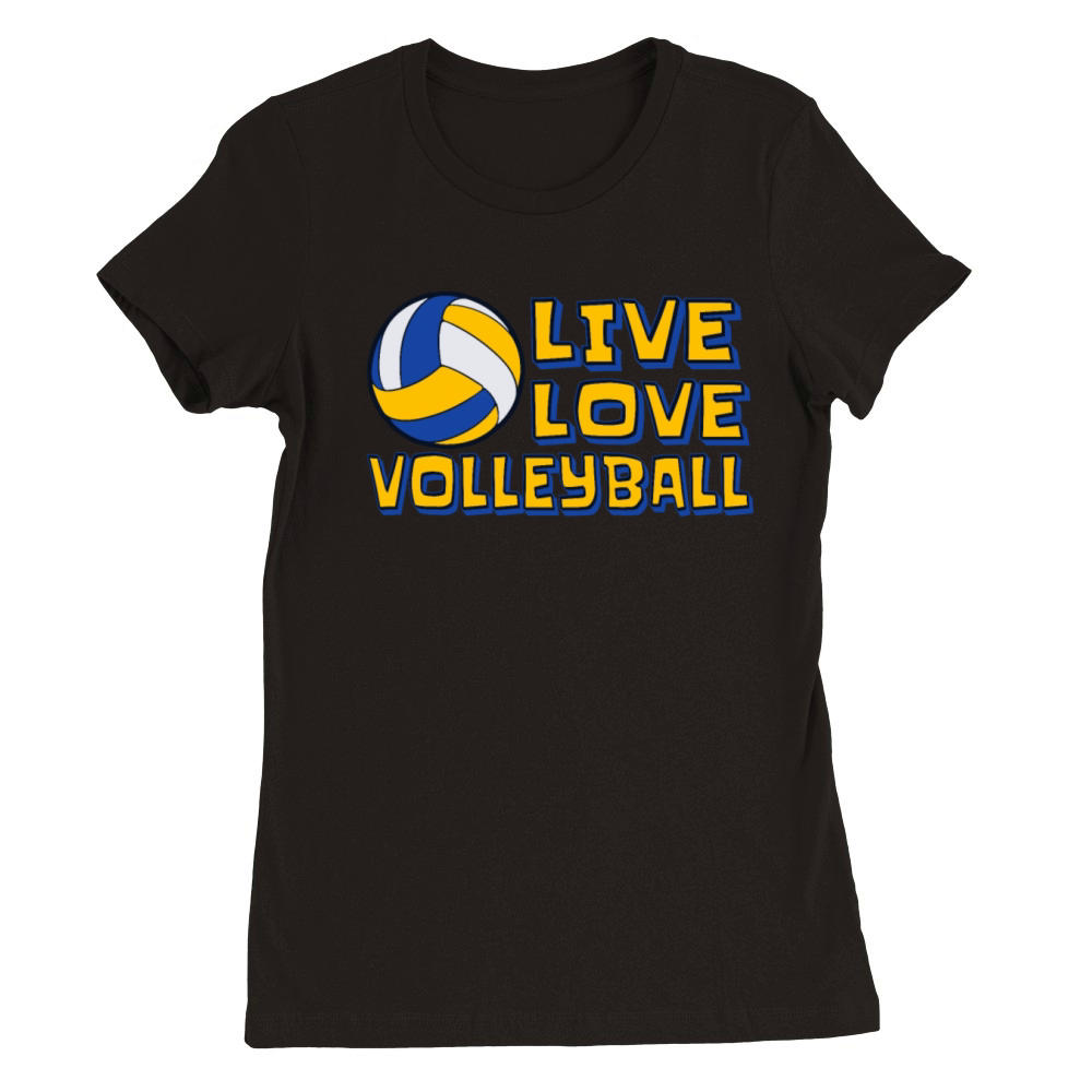 Live Love Volleyball Player Coach Team Trainer Premium Womens Crewneck T-shirt
