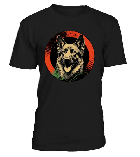German Shepherd Funny Dog Vintage Retro German T-Shirt Unisex