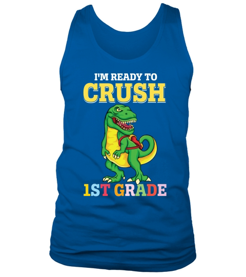 T rex Dinosaur Back to School 1st grade Tank Top Unisex