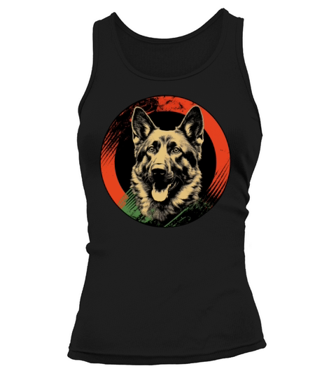 German Shepherd Funny Dog Vintage Retro German Tank top Woman