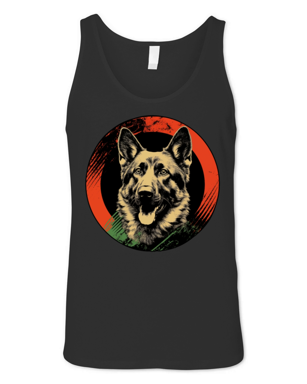 German Shepherd Funny Dog Vintage Retro German Unisex Jersey Tank