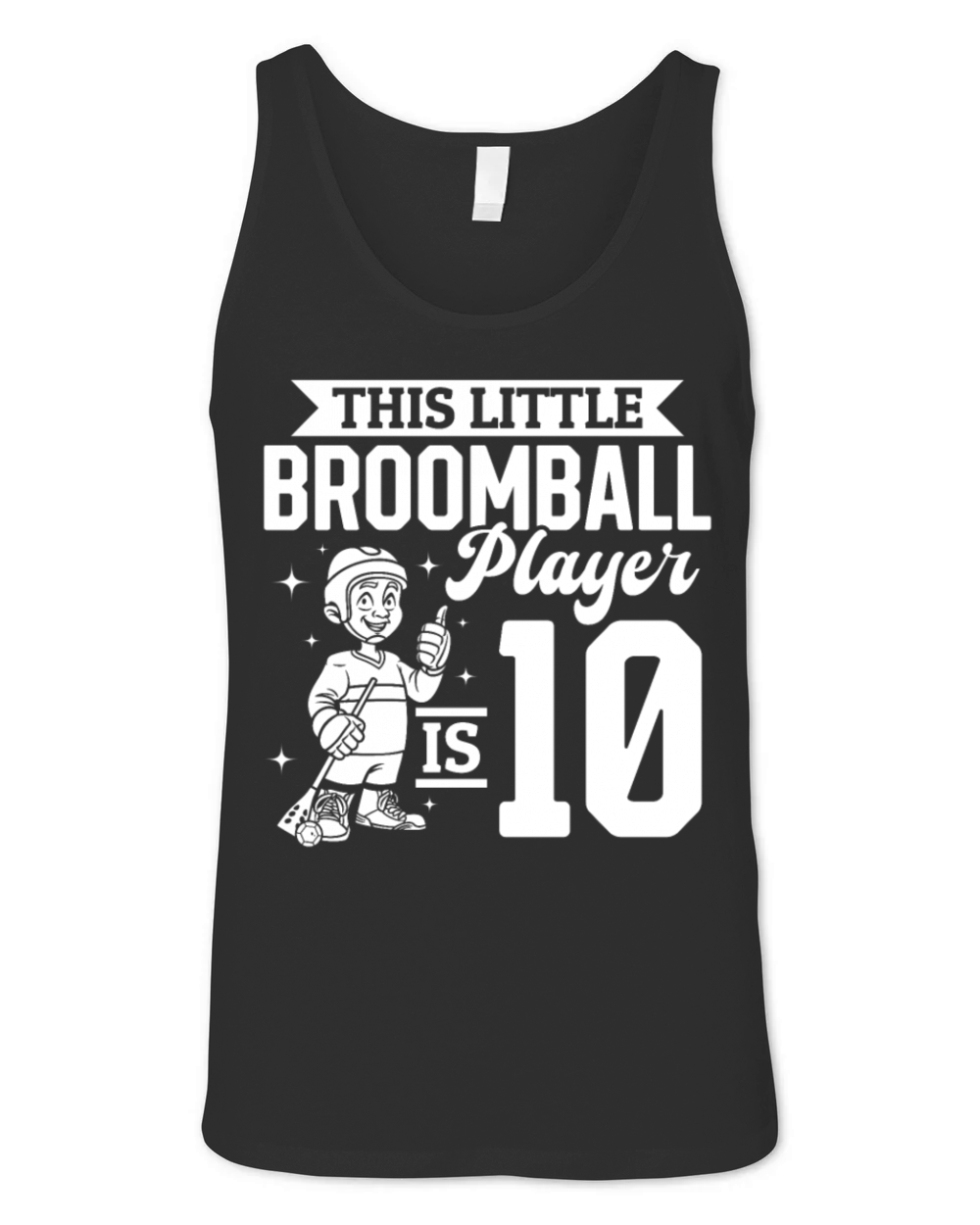 This Little Broomball Player Is 10 Years Old - Bro Unisex Jersey Tank