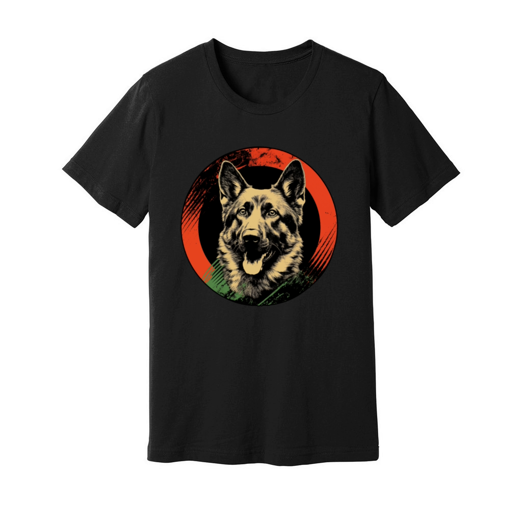 German Shepherd Funny Dog Vintage Retro German Unisex Jersey Tee