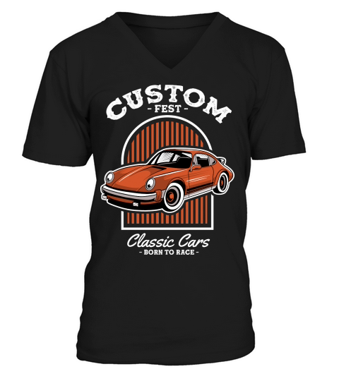 Classic Car Custom Fest V-Neck T-shirt