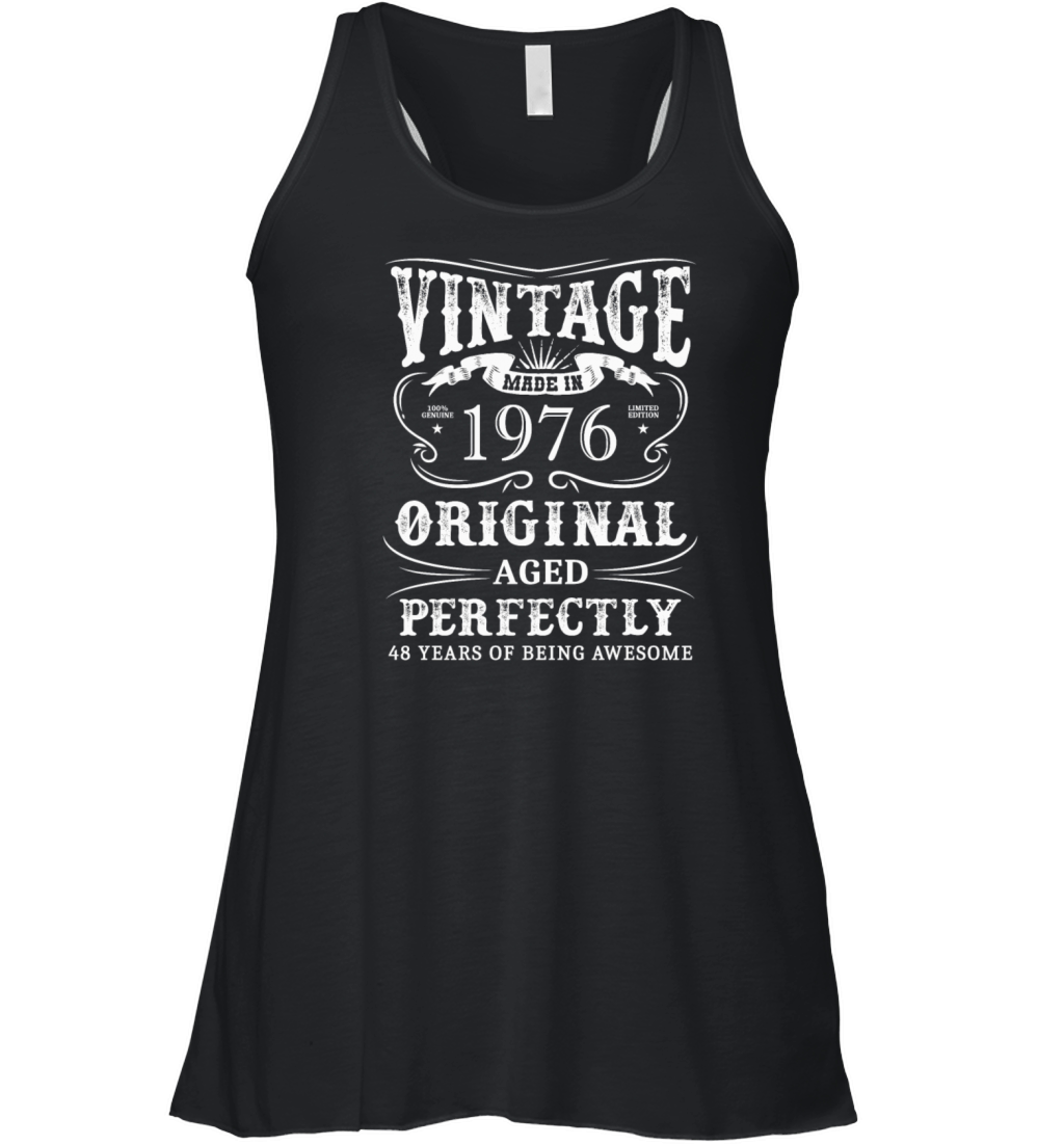 Vintage Made In 1976 48 Years Of Being Awesome Women's Flowy Tank Top