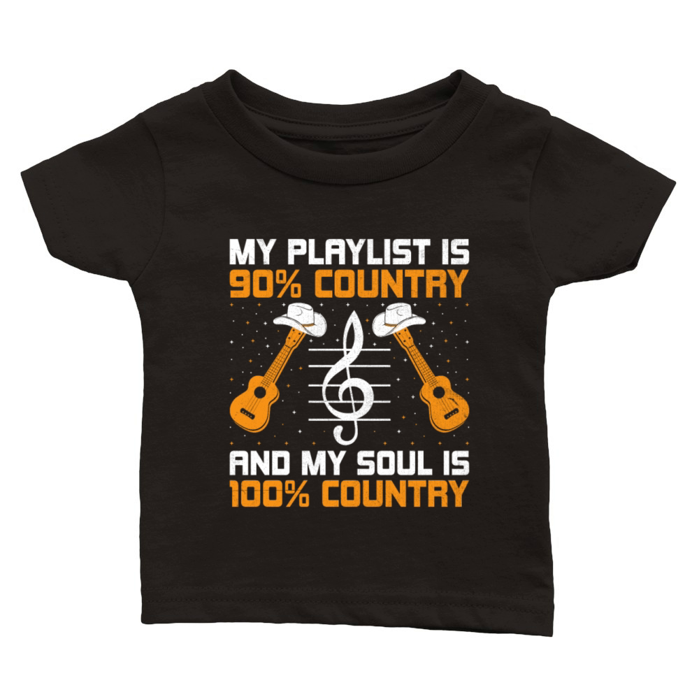 County Music Vintage Music Lover Western Country C Classic Baby Crewneck T-shirt
