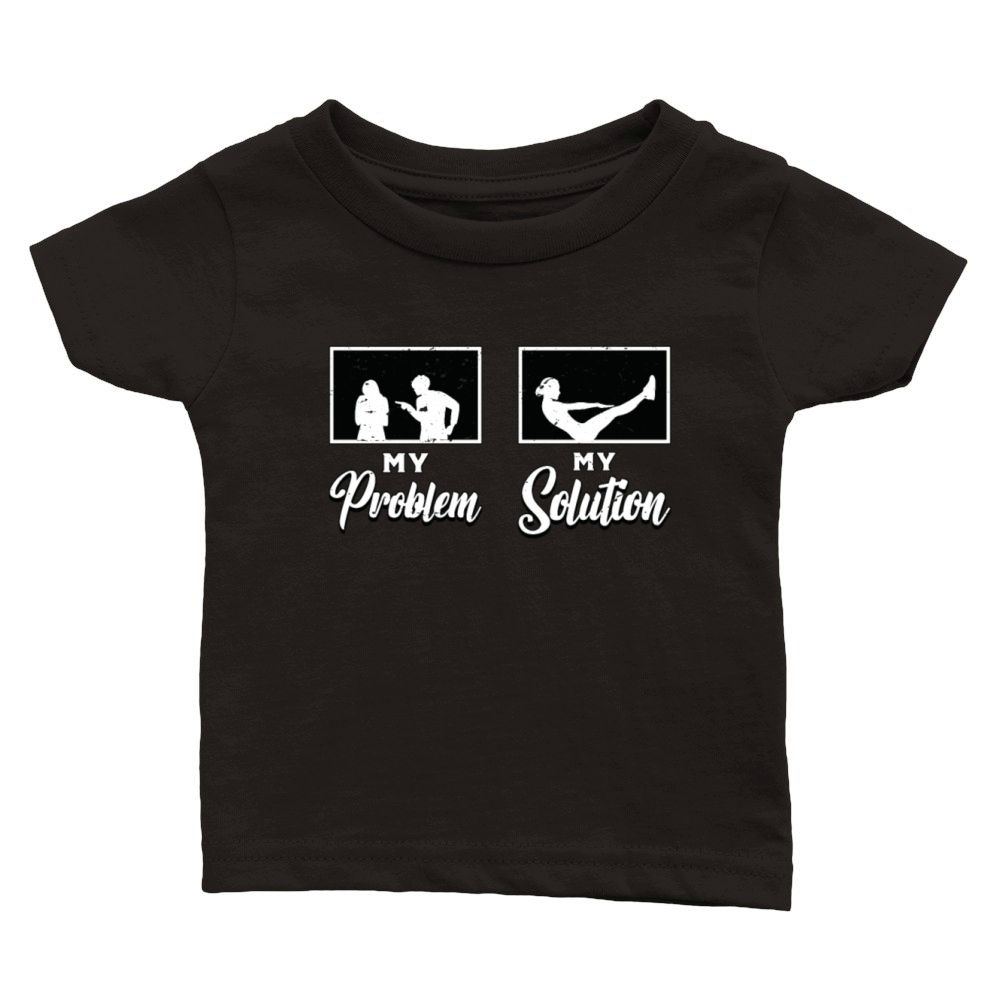 Pilates Lover My Problem My Pictogram Mom Dad Classic Baby Crewneck T-shirt