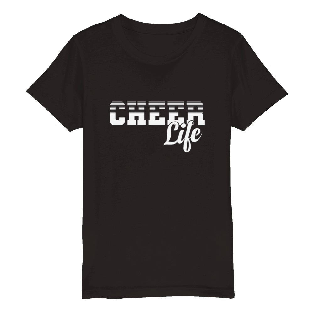Cheer Life Cheerleader Sports Gymnastics Organic Kids Crewneck T-shirt