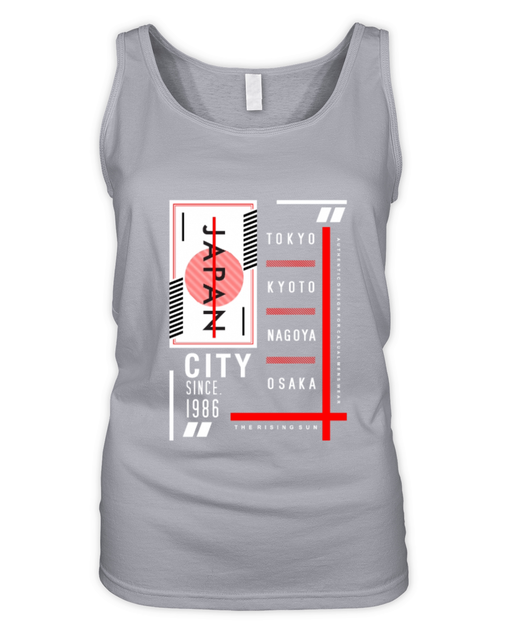 The essence of Japans bustling cities Organic Women's Tank Top