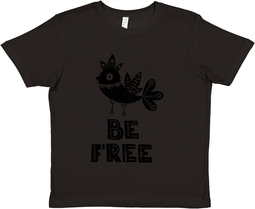Quote Be Free and Bird Premium Kids Crewneck T-shirt