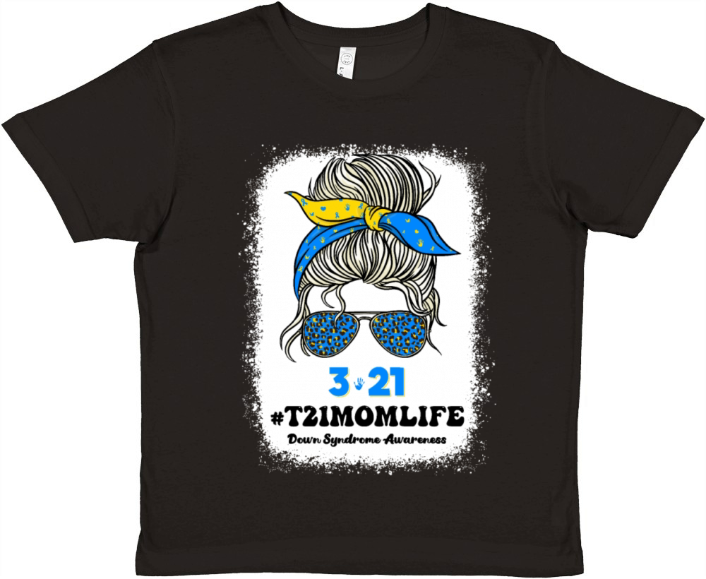 T21 World Down Syndrome Day 321 Awareness Support Premium Kids Crewneck T-shirt