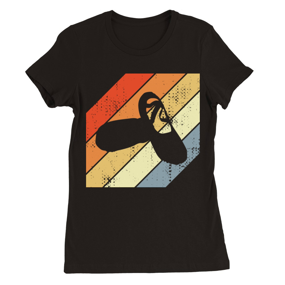 Ballet Shoes Vintage Look Premium Womens Crewneck T-shirt